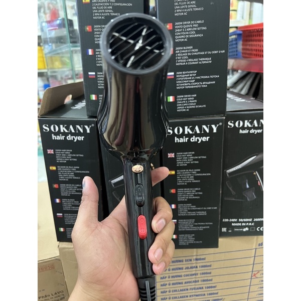 Máy Sấy Tóc Công Suất Lớn 2 Chế Độ SOKANY SK-2214 2600w (Tặng Kèm Lược, Đầu Sấy)