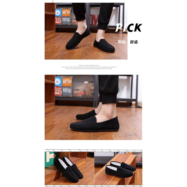 Giày Lười Canvas Thoáng Khí Phong Cách Hàn Quốc Cho Nam