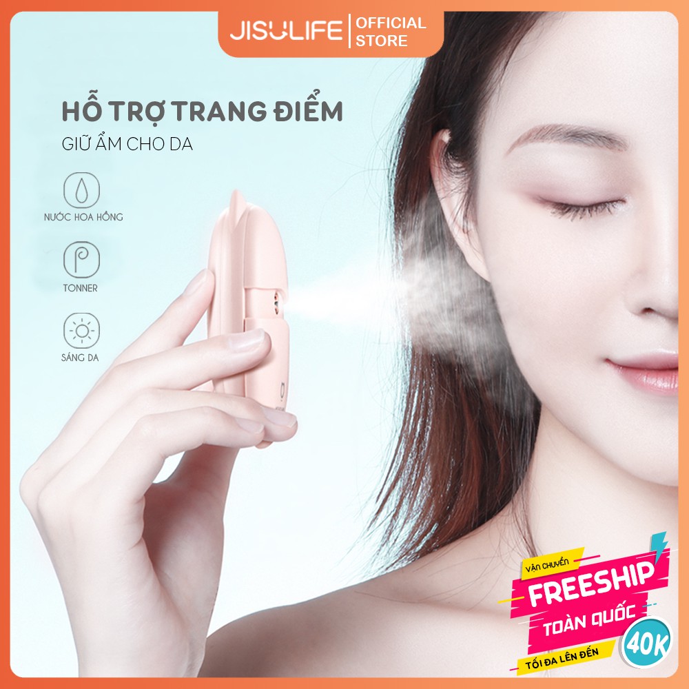 Máy phun sương nano xông hơi mặt cầm tay mini 15ml cấp ẩm tươi mát cho làn da - Dễ dàng tẩy trang Kitten Jisulife BS01