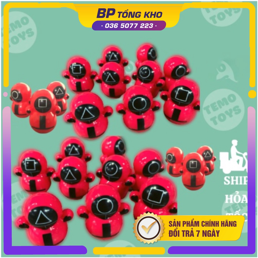Đồ chơi lật đật mini squid game trò chơi con mực lật đật doraemon minions pikachu cho hội nhóm bạn bè đi du lịch