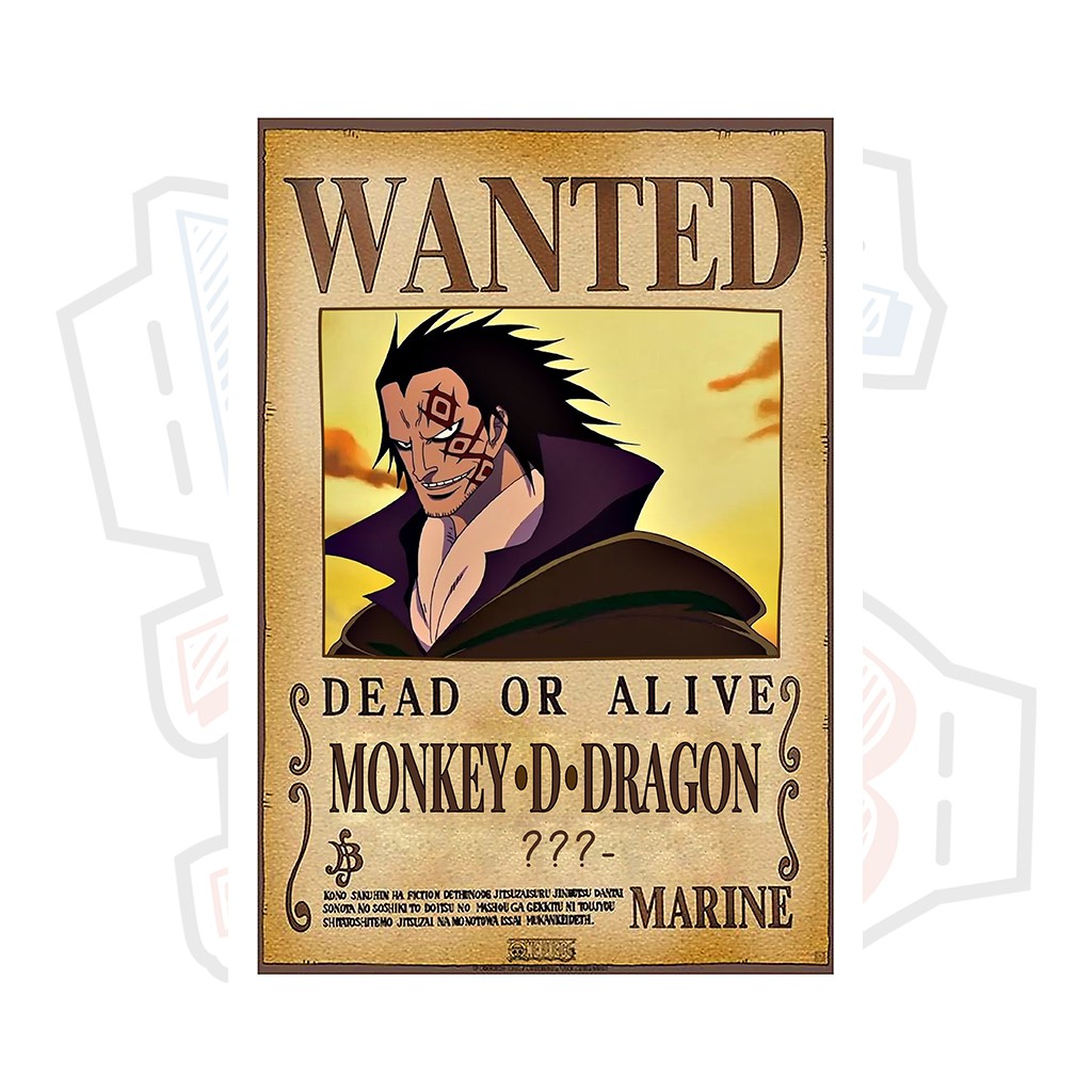 Poster truy nã Monkey D. Dragon - One Piece