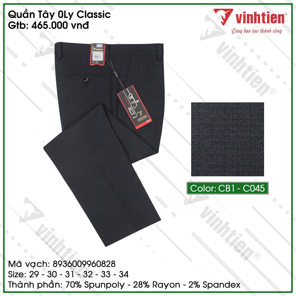 Quần Tây Nam 0ly Classic Vĩnh Tiến 465