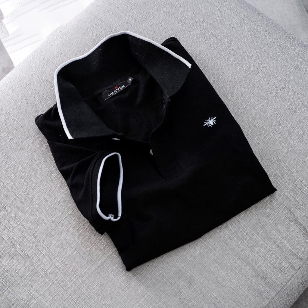 Áo Cộc Nam Có Cổ Thêu Ong Đẹp - Áo Polo Nam Có Cổ Tay Ngắn Cao Cấp - Phối viên đẹp, vải mềm, co giãn, mặc siêu mát | BigBuy360 - bigbuy360.vn