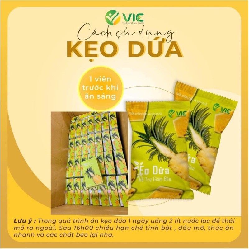 Thực phẩm bảo vệ sức khoẻ Kẹo Dứa Plus - 7 ngày