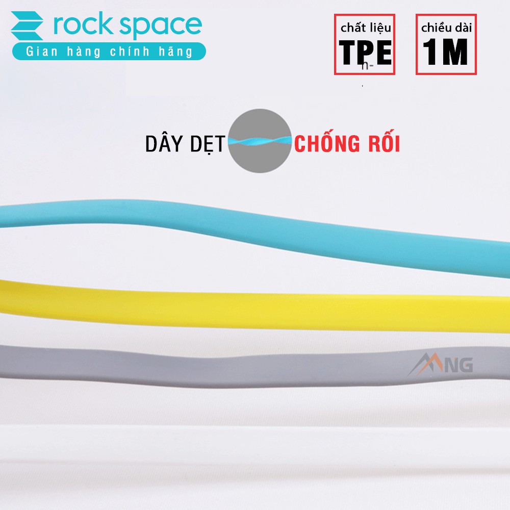 Cáp Rockspace S05 Micro dây dẹt chống rối dành samsung và các điện thoại android Hàng chính hãng bảo hành 12 tháng