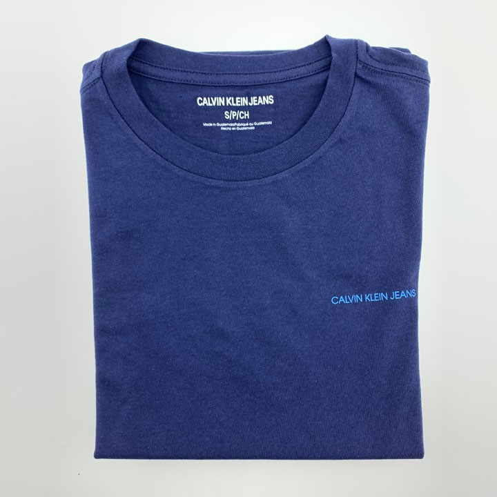 Áo Calvin Klein Jeans Classic Fit Crewneck T- shirt - Navy