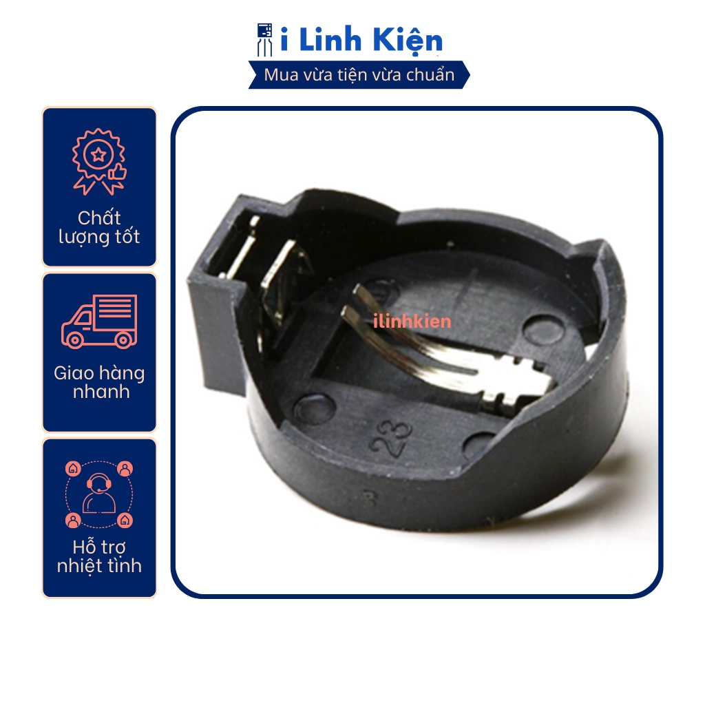 Đế pin CR1220 chân dán SMD, chân cắm DIP
