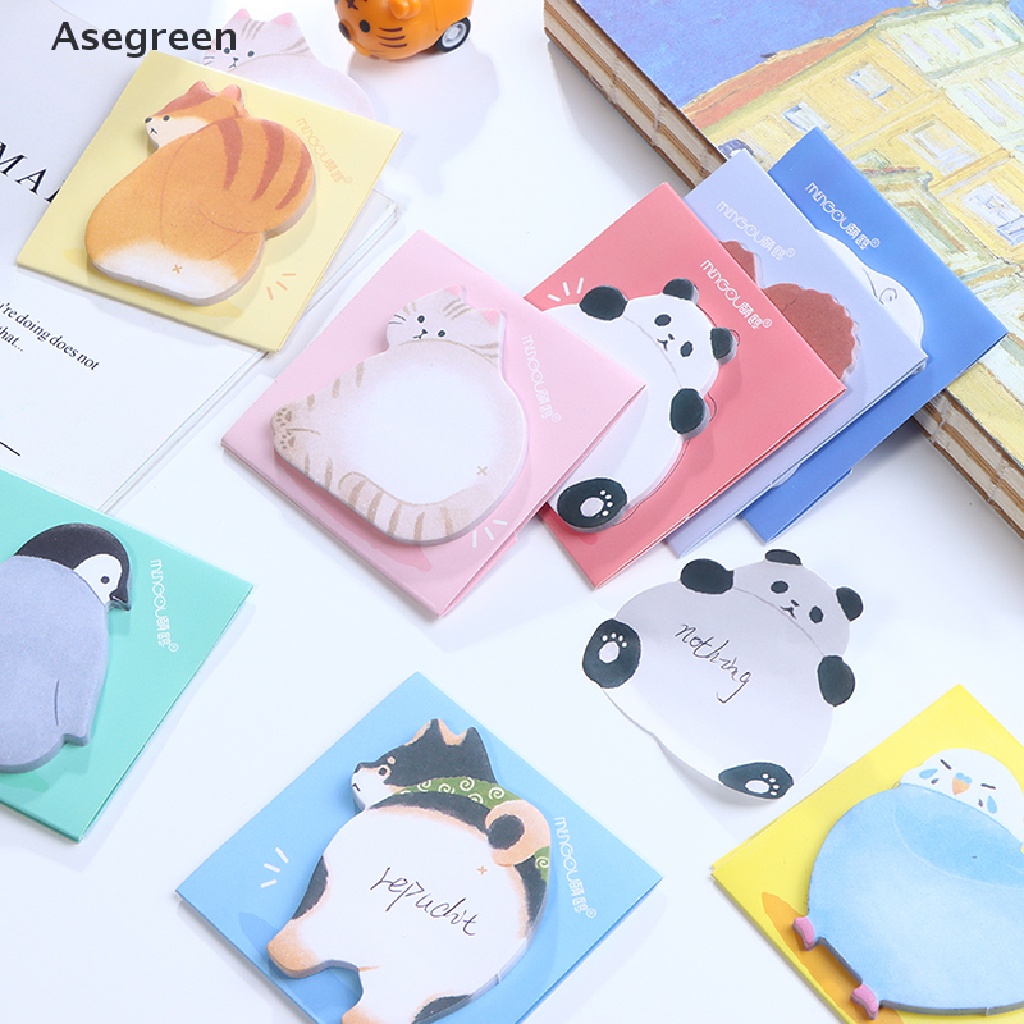 Set 30 Tờ Giấy Ghi Chú Đánh Dấu Trang Sách Hình Mông Chim Cánh Cụt Dễ Thương