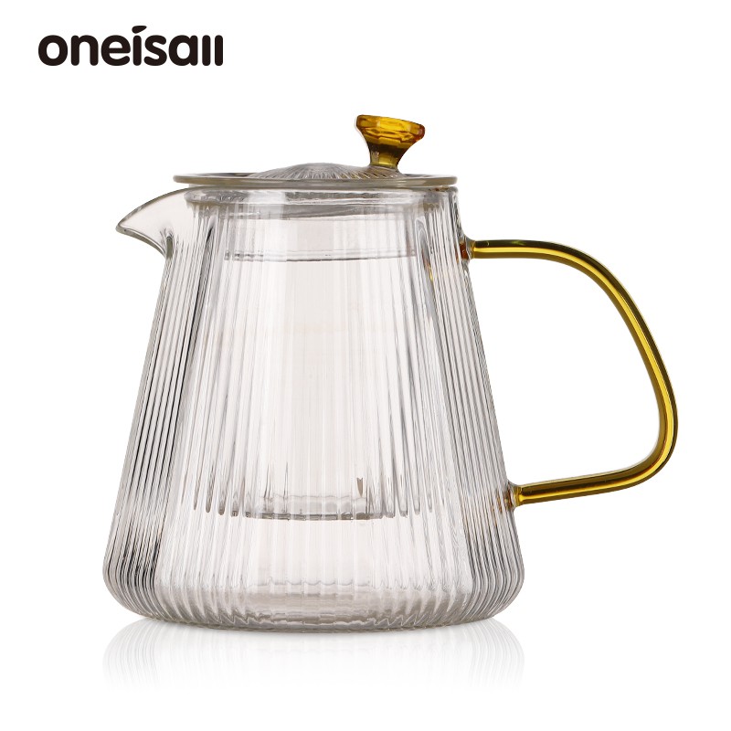 Bộ ấm trà ONEISALL thủy tinh có bộ lọc chịu được nhiệt độ cao 500ml/ 900ml sử dụng tại nhà văn phòng (Có bán lẻ ấm trà)