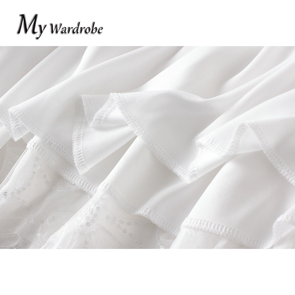 Chân Váy Ren Dáng Chữ A Đính Kim Sa Phong Cách Thời Trang Dành Cho Nữ