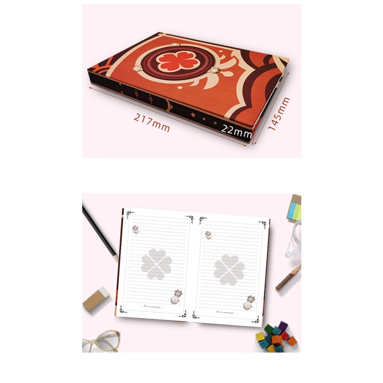 Sổ tay notebook Klee Genshin Impact Dodoco game anime chibi dễ thương xinh xắn