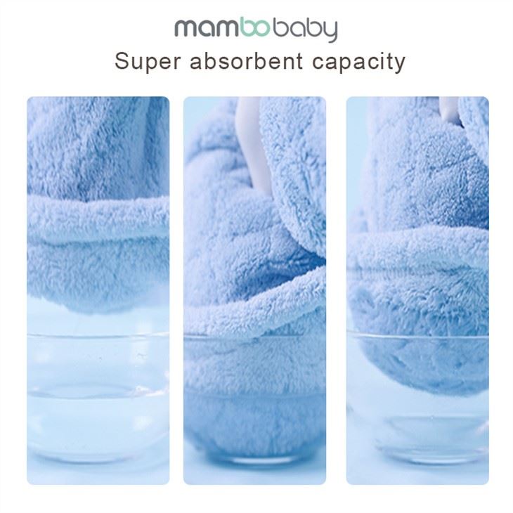 Áo choàng tắm bé Mambobaby khăn tắm có mũ cho bé chất liệu mềm mịn thấm hút nhanh thân thiện với làn da trẻ nhỏ