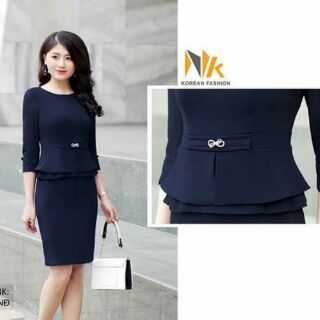 ĐẦM PEPLUM PHỐI CHIFON