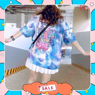 Áo phông loang, áo thun loang nam nữ tay lỡ cao cấp unisex vải thun lạnh 4c dày mịn, mát