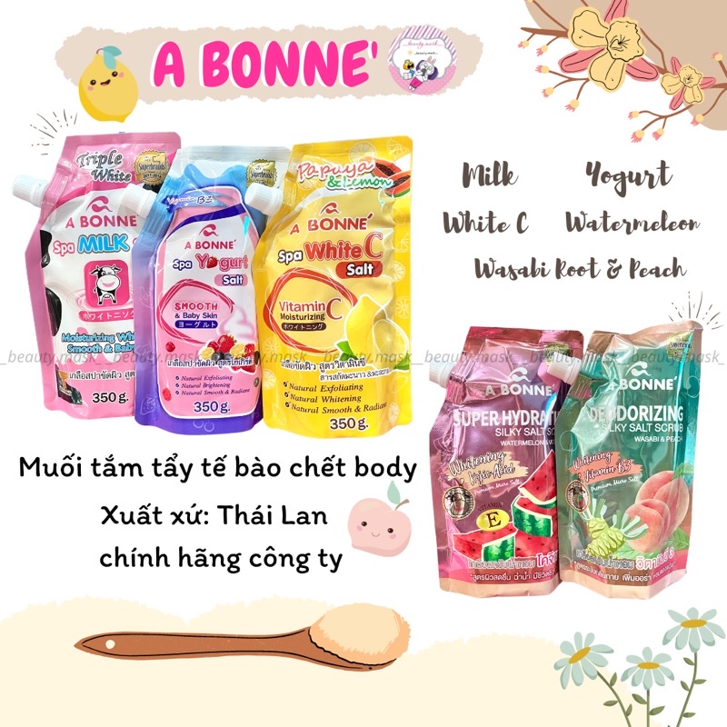 Muối tắm tẩy da chết body A Bonne' chính hãng Thái Lan 350gr