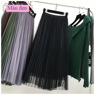 Chân váy xếp ly lưới max đẹp V0011