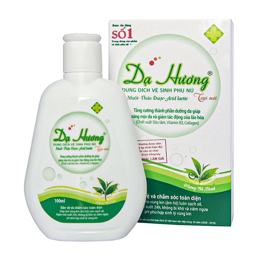 Dung dịch Dạ Hương vệ sinh phụ nữ trà xanh (100ml)