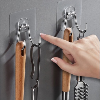Móc dán tường inox 304 treo đồ đa năng móc đôi treo đồ dùng cao cấp siêu chắc chắn không gỉ