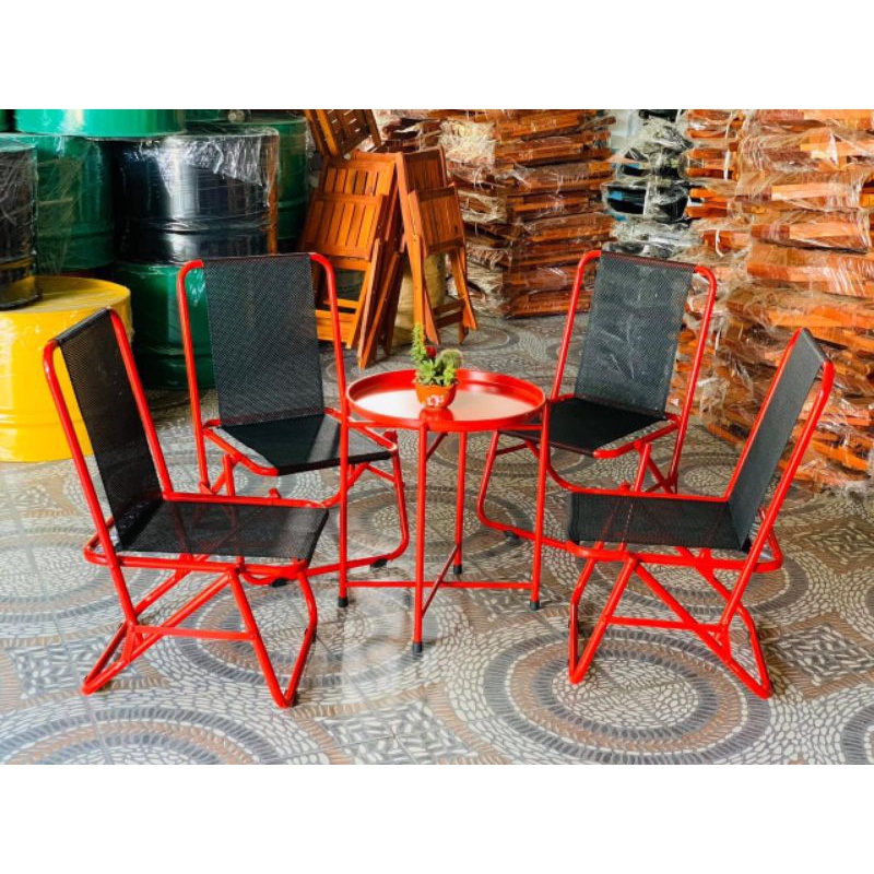 Ghế cafe vỉa hè, ghế xếp cafe khung sắt