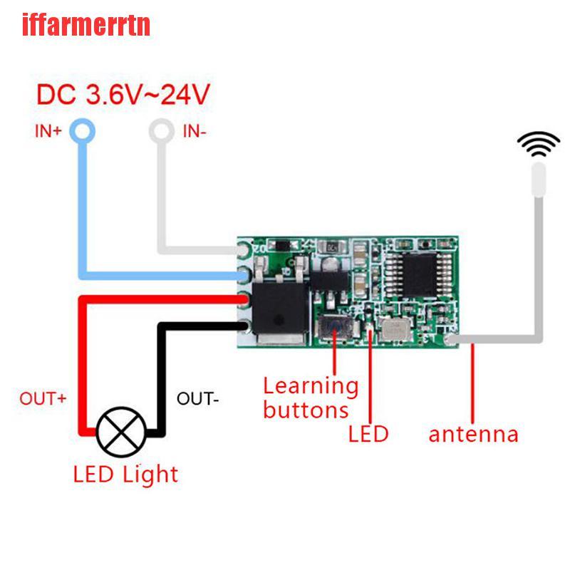 Mô Đun Điều Khiển Đèn Từ Xa Không Dây 433mhz 1ch Rf