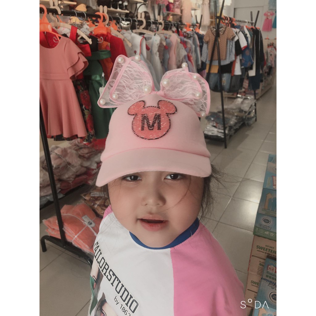 nón chuột mickey đính đa kim sa