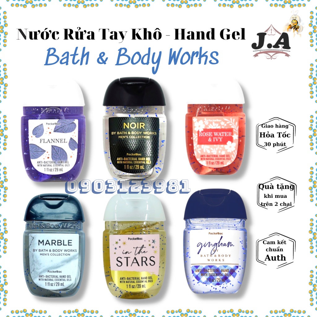 (Mùi Nước Hoa) Nước Rửa Tay Khô Bath & Body Works Dung Tích 29ml (JA Shop)
