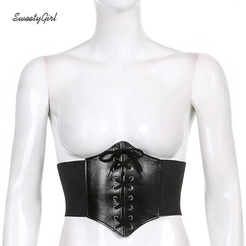 Áo Nịt Bụng Da Pu Màu Trơn Thời Trang Cho Nữ