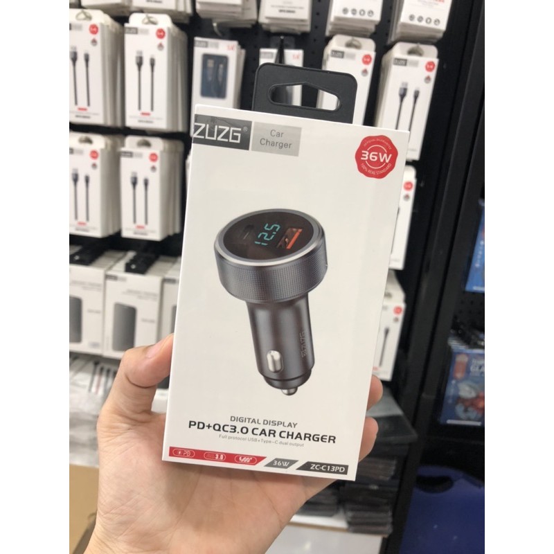 Tẩu sạc ô tô xe máy ZUZG ZC-C13PD