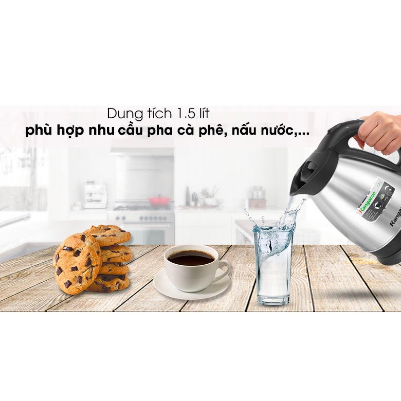 Bình đun siêu tốc Kangaroo 1.5 lít KG15SK3
