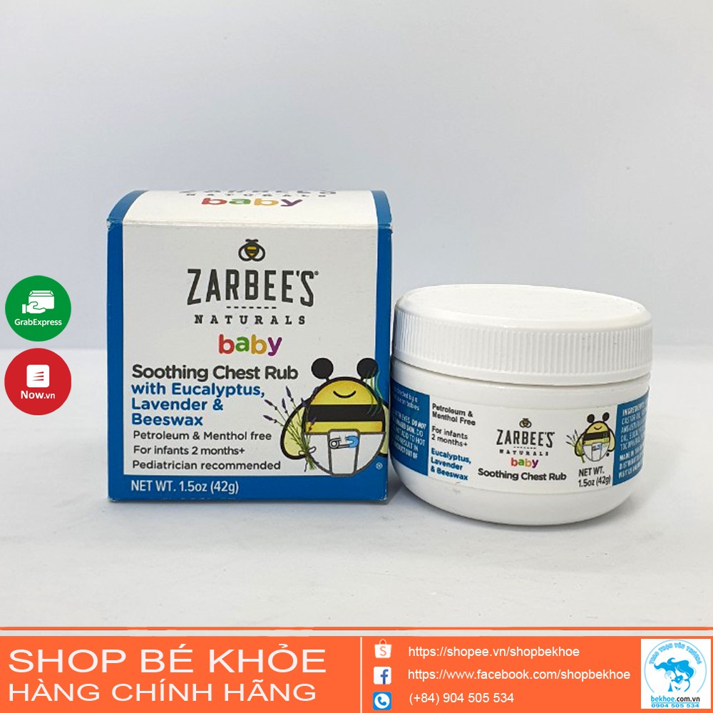 Dầu bôi ấm ngực Zarbee's 42g