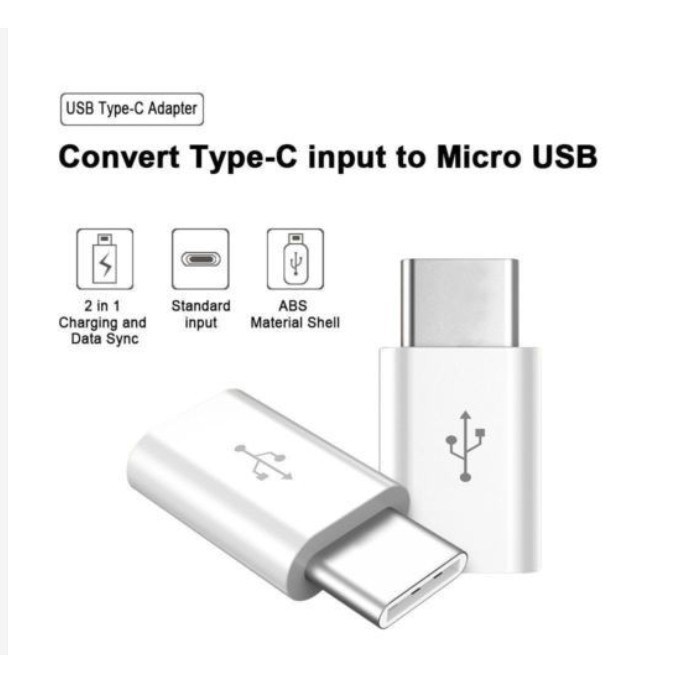 Combo 4 cái đầu chuyển đổi chân Micro USB sang Type C [OTG]