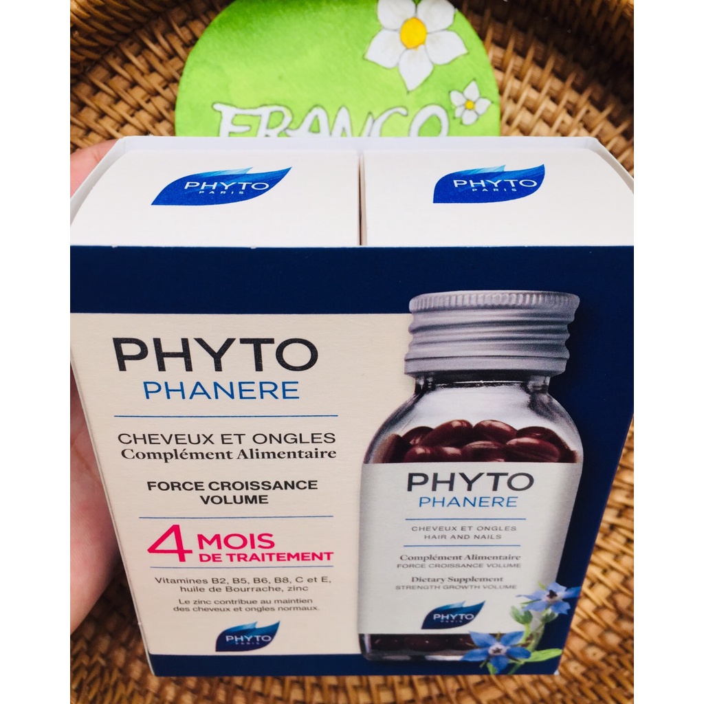Viên hỗ trợ mọc tóc Phyto Pháp - hộp 120v Phytophanere