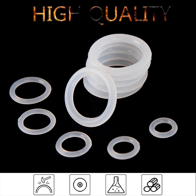 Set 100 Vòng Đệm Cao Su silicone Hình Chữ o Kích Thước 7mm-30mm cs 2.4mm