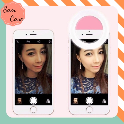 Đèn chụp ảnh-selfie-đèn led-Hỗ trợ livestream-Chụp ảnh-đèn led selfie kẹp điện thoại, dùng pin sạc nhỏ gọn-Tiện lợi