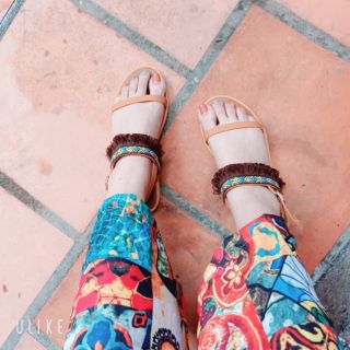 Dép Sandal Thổ Cẩm Boho Vintage