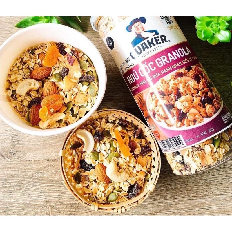500Gr Ngũ Cốc Dinh Dưỡng Granola Ăn Kiêng Siêu Hạt Loại 1, Giảm Cân Tự Nhiên Mix Gạo Lứt