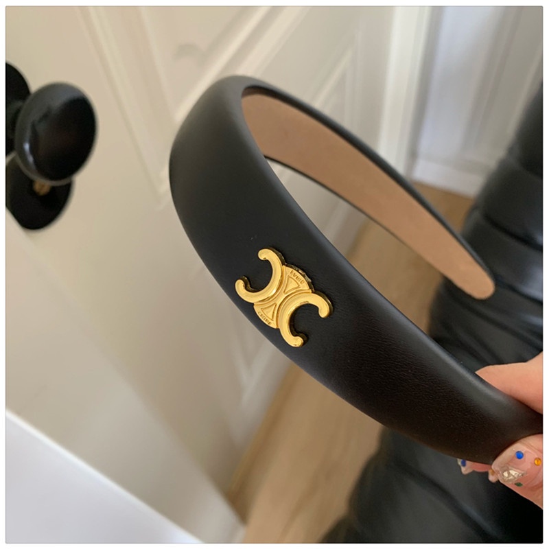 Băng Đô Cài Tóc Chất Liệu Da PU Cao Cấp Phong Cách Retro 2022