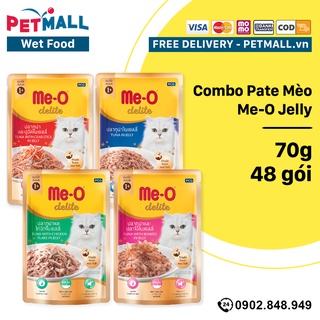 Combo pate mèo me-o jelly 70g - 48 gói petmall