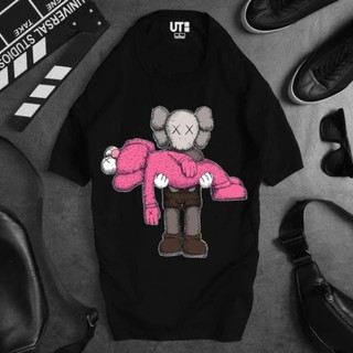 Áo Phông Nam Nữ Kaws Hồng Tay lỡ Áo Thun Nam Nữ Kaws Hồng Form Rộng (104-105)