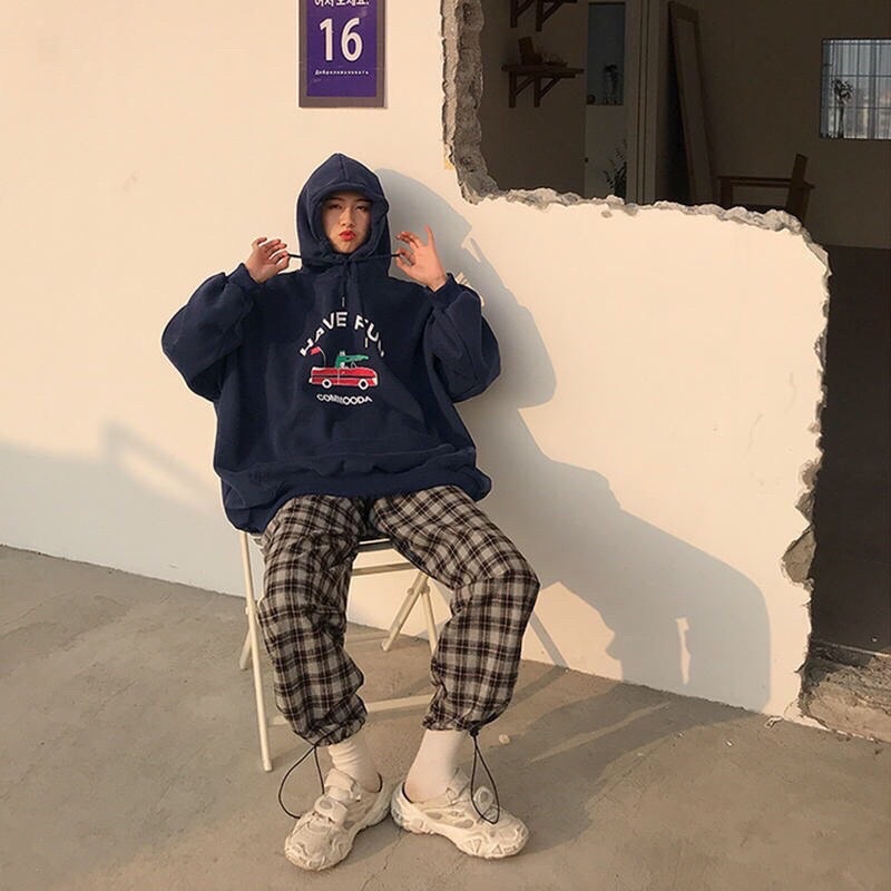 Áo hoodie nỉ "Fun"