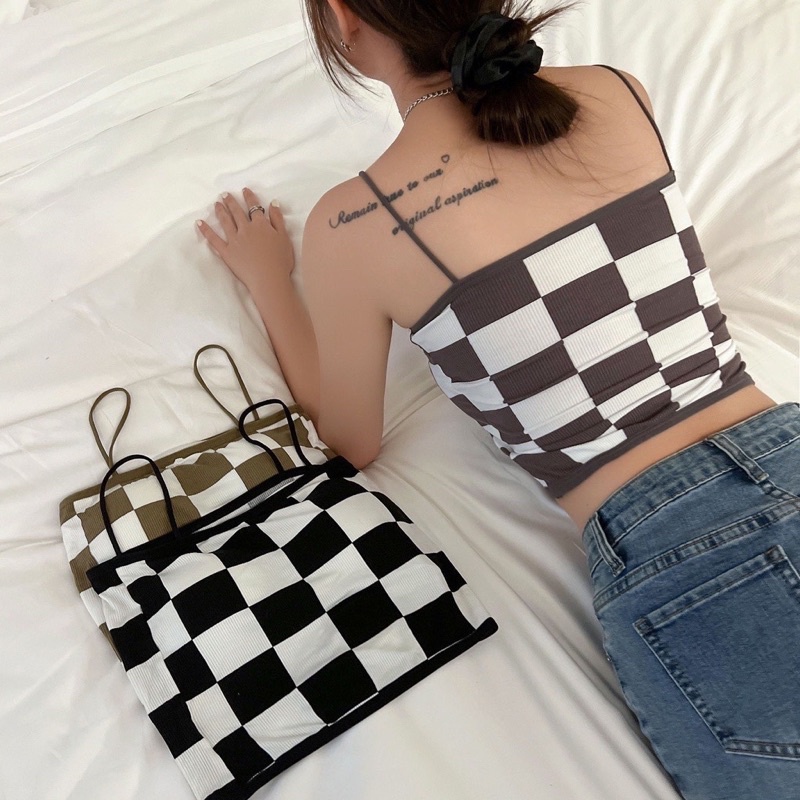 ÁO BRA KẺ CARO HÓT HÍT 6181