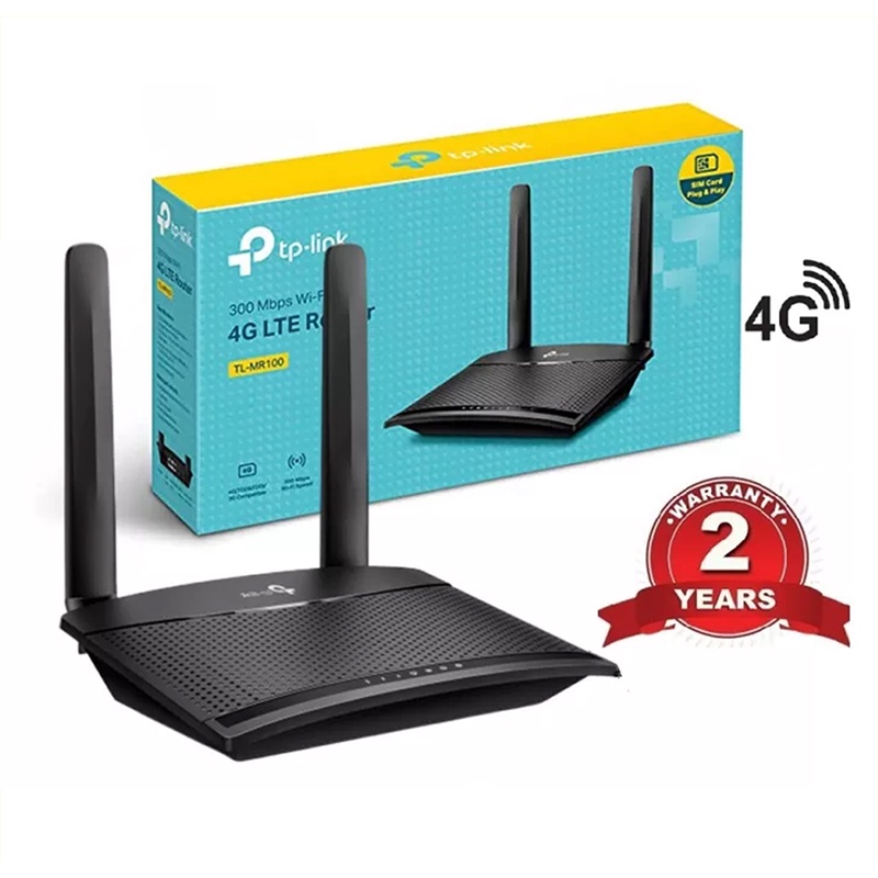 Bộ phát sóng Wifi không dây 4G TPLINK, Có Cổng LAN TP-LINK AC1200 Archer MR400 3 LAN, TL-MR100 Chuẩn N 300M - Chính hãng