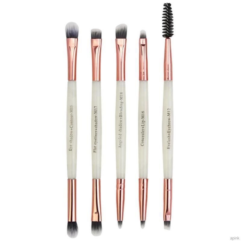 Set 5 cọ đánh phấn trang điểm hai đầu đa năng tiện dụng