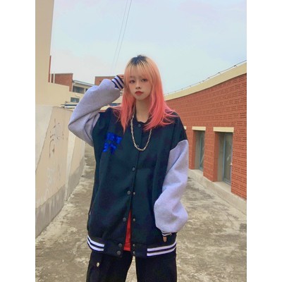 [Mã WASTMAY giảm 15% tối đa 30K đơn 150K] (A5002) áo khoác ulzzang bóng chày bomber 2 màu size M L(kèm video ảnh khách) | BigBuy360 - bigbuy360.vn