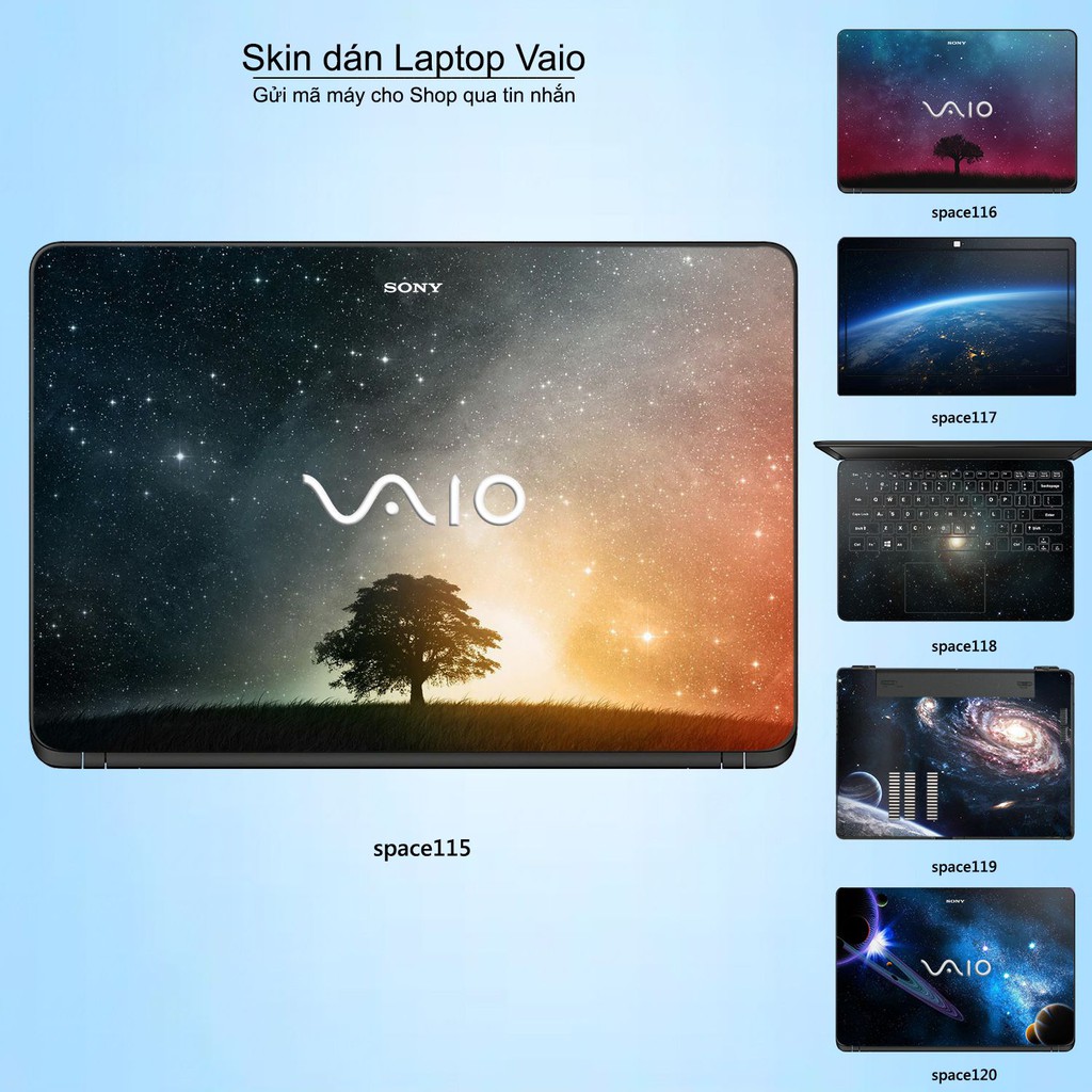 Skin dán Laptop Sony Vaio in hình không gian nhiều mẫu 20 (inbox mã máy cho Shop)