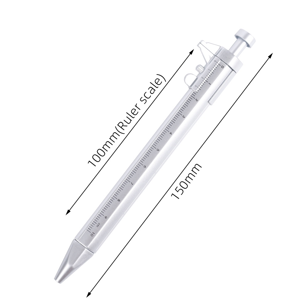 1 Bút Bi Kiêm Thước Đo Bằng Nhựa 0.5mm Đa Năng Tiện Dụng Cho Học Sinh / Văn Phòng