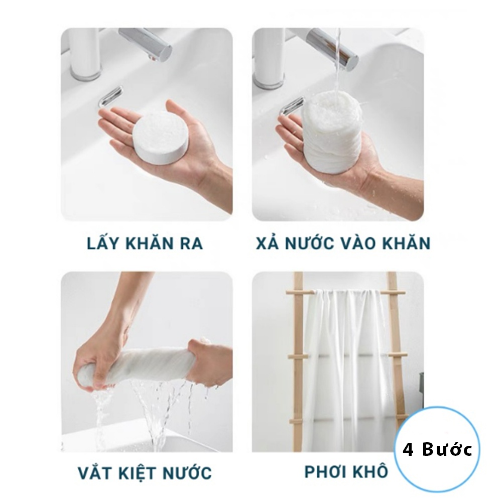 Khăn tắm viên nén du lịch (70x140cm) dùng một lần, Khăn tắm cotton tiện lợi