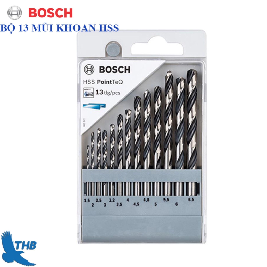 Bộ 13 mũi khoan Bosch HSS Point-2608577349