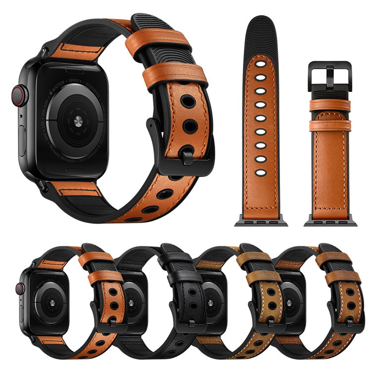 Dây silicon bọc da bò cho Apple Watch
