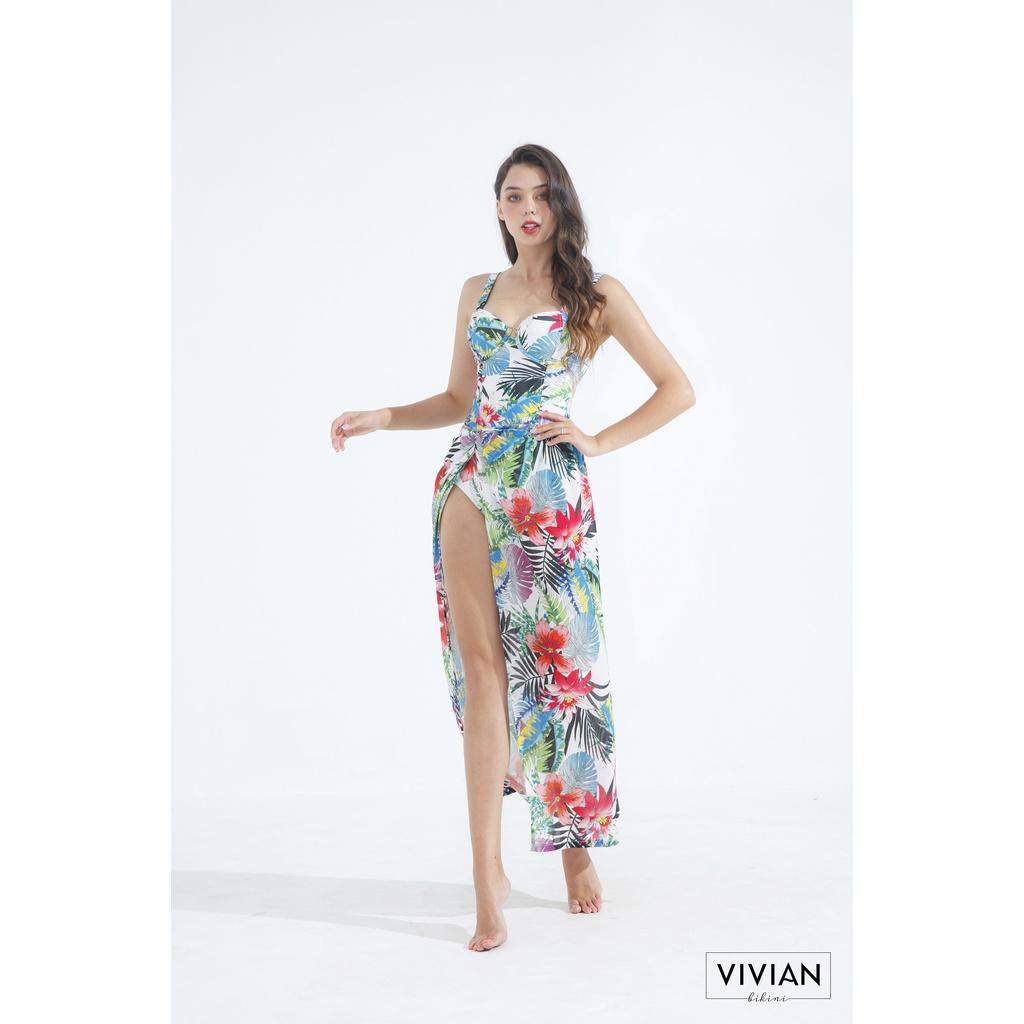 Váy sarong cao cấp 𝐕𝐈𝐕𝐈𝐀𝐍 kiểu dáng dài - Floral - VC014_FLO